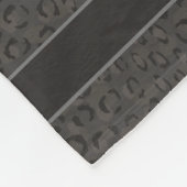 Couverture Polaire Impression guépard gris noir cool monogramme (Coin)