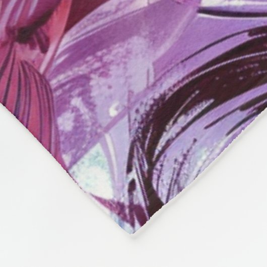 Couverture Polaire Impression Iris Abstraite Aquarelle (Coin)