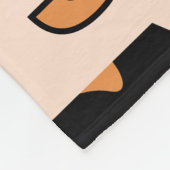 Couverture Polaire Impression léopard classique orange noir (Coin)