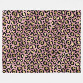 Couverture Polaire Impression léopard rose et or (Devant (Horizontal))