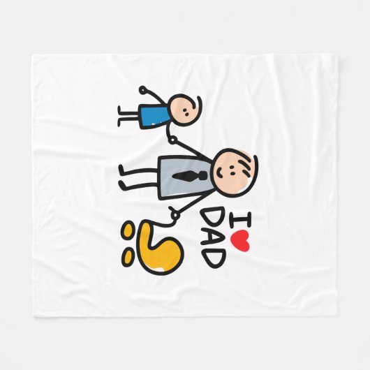 Couverture Polaire Impression Love Daddy (Devant (Horizontal))