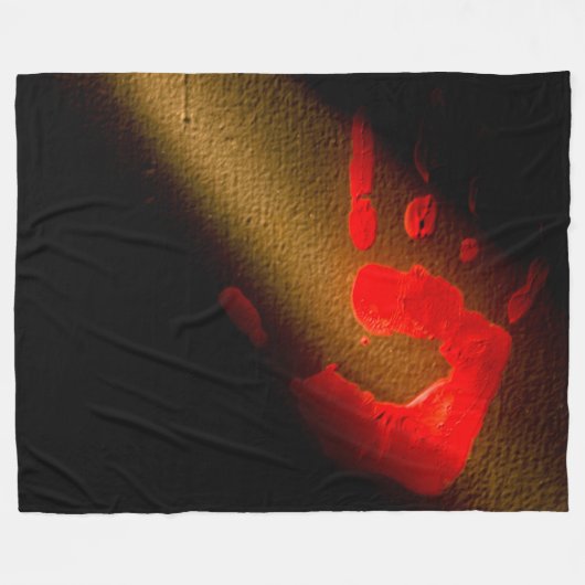 Couverture Polaire Impression main rouge (Devant (Horizontal))