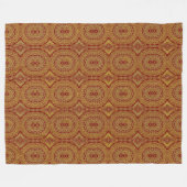 Couverture Polaire Impression Mandala or en rouge (Devant (Horizontal))