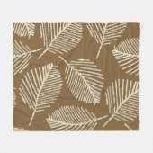 Couverture Polaire Impression mono feuille, brun caramel, sans soudur (Devant (Horizontal))