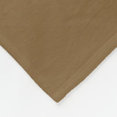 Couverture Polaire Impression mono feuille, brun caramel, sans soudur (Coin)