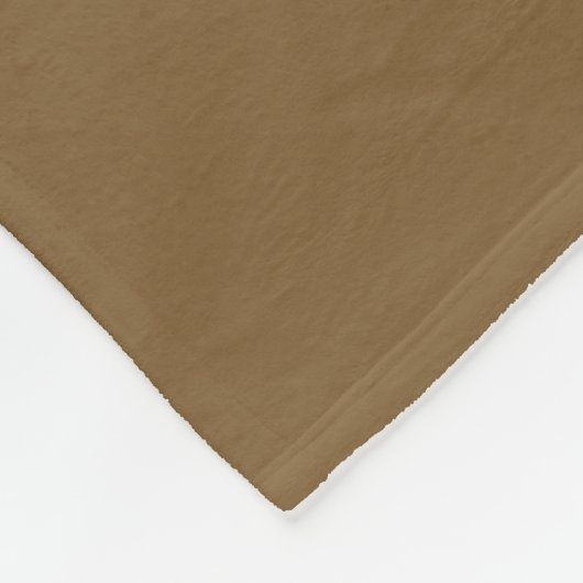 Couverture Polaire Impression mono feuille, brun caramel, sans soudur (Coin)