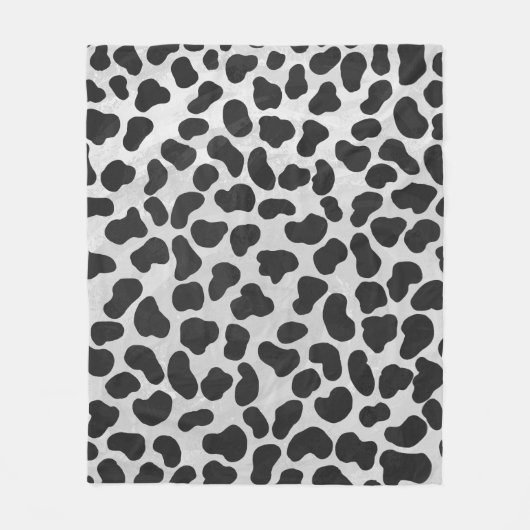 Couverture Polaire Impression noir et blanc de dalmatien (Devant)