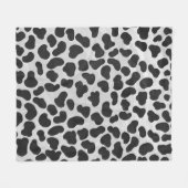 Couverture Polaire Impression noir et blanc de dalmatien (Devant (Horizontal))