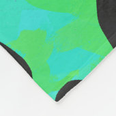 Couverture Polaire Impression noire et arc-en-ciel de vache (Coin)