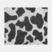 Couverture Polaire Impression noire et blanche de vache (Devant (Horizontal))