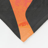 Couverture Polaire Impression noire et orange Zebra (Coin)