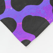 Couverture Polaire Impression noire et rose dalmate (Coin)
