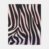 Couverture Polaire Impression noire et rose Zebra (Devant)