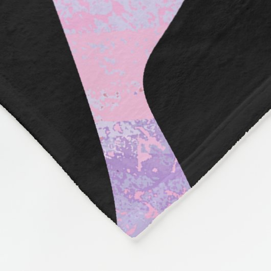 Couverture Polaire Impression noire et rose Zebra (Coin)