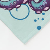 Couverture Polaire Impression octopus bleu mou (Coin)