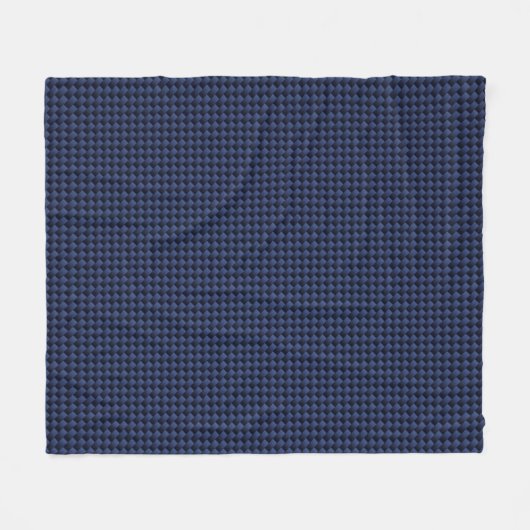 Couverture Polaire Impression Royal Blue Carbon Fibre Style Tressage (Devant (Horizontal))