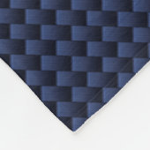 Couverture Polaire Impression Royal Blue Carbon Fibre Style Tressage (Coin)