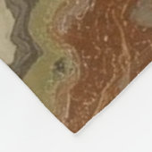 Couverture Polaire Impression rustique abstraite vert olive ambre mou (Coin)