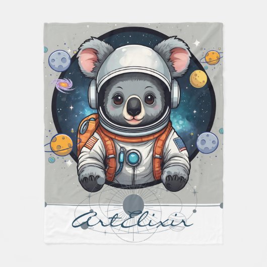Couverture Polaire Impression Space Koala (Devant)