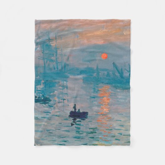 Couverture Polaire Impression Sunrise claude monet impressionist (Devant)