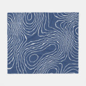 Couverture Polaire Impression topographique biologique de la ligne te (Devant (Horizontal))