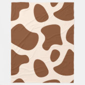 Couverture Polaire Impression vache rose et marron (Devant)