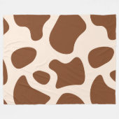Couverture Polaire Impression vache rose et marron (Devant (Horizontal))