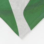 Couverture Polaire Impression verte et blanche Zebra (Coin)