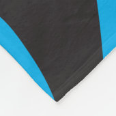 Couverture Polaire Impression Zèbre noir et turquoise (Coin)