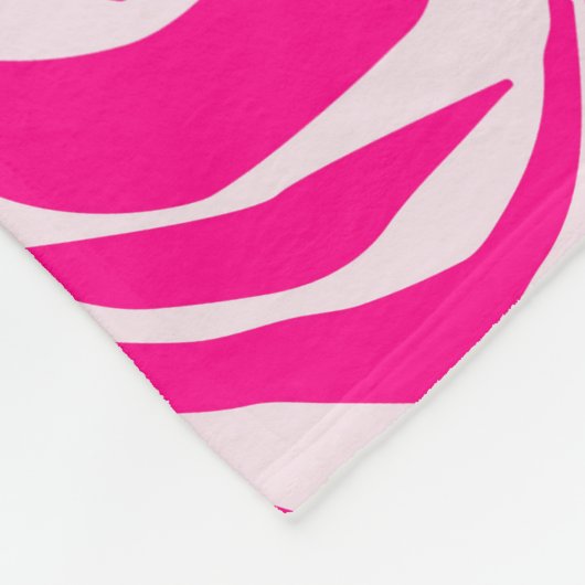 Couverture Polaire Impression zèbre rose (Coin)
