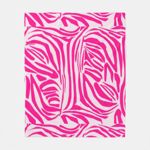 Couverture Polaire Impression zèbre rose