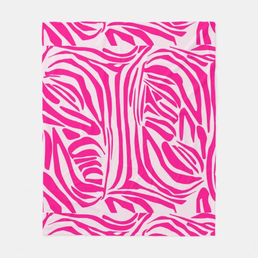 Couverture Polaire Impression zèbre rose (Devant)