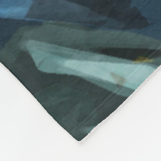 Couverture Polaire Impressionnisme Abstrait de l'écureuil rouge améri (Coin)