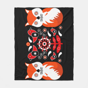Couverture Polaire Imprimantes d'art populaire scandinave Fleece de