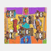 Couverture Polaire Imprimantes Gopher Superheroes (Devant (Horizontal))