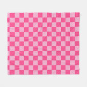 Couverture Polaire Imprimé à carreaux rose (Devant (Horizontal))
