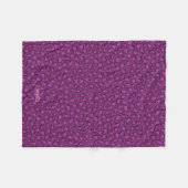Couverture Polaire Imprimé chic gras guépard violet blanc (Devant (Horizontal))