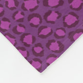 Couverture Polaire Imprimé chic gras guépard violet blanc (Coin)