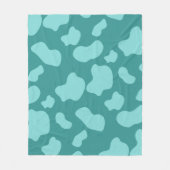 Couverture Polaire imprimé de vache turquoise (Devant)