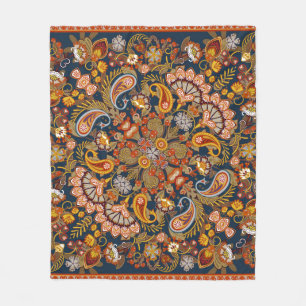 Couverture Polaire imprimé en cachemire vintage, foulard à col de soi