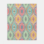 Couverture Polaire imprimé ethnique motif de style mandala coloré (Devant)