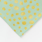 Couverture Polaire Imprimé guépard paillettes or faux monogramme chic (Coin)