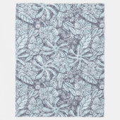 Couverture Polaire Imprimé hawaïen Naupaka ilima fleurs de tiare (Devant)