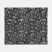 Couverture Polaire Imprimé léopard noir et gris argenté (Devant (Horizontal))