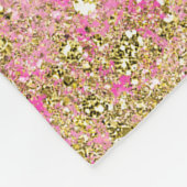 Couverture Polaire Imprimé léopard rose paillettes dorées monogramme (Coin)