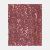 Couverture Polaire imprimé marbre rouge brique (Devant)