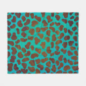 Couverture Polaire Imprimé marron et sarcelle Dalmatien (Devant (Horizontal))