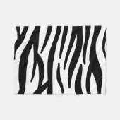 Couverture Polaire imprimé zèbre noir blanc (Devant (Horizontal))