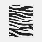Couverture Polaire imprimé zèbre noir blanc (Devant)