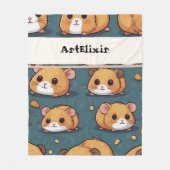 Couverture Polaire Imprimer Motif Hamster (Devant)